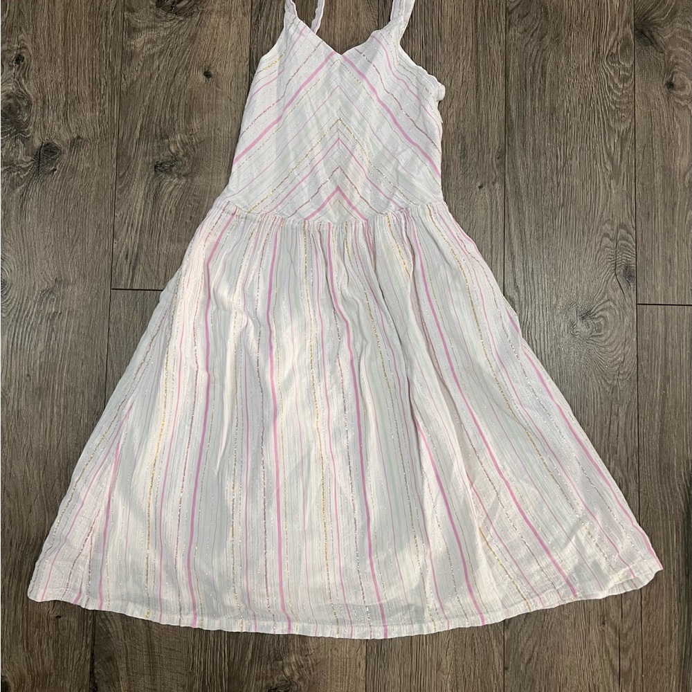 Crazy 8 Pink and White Striped Casual Dress